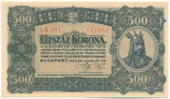 1923. 500K nyomdahely jelölés nélkül T:UNC Adamo K34/1