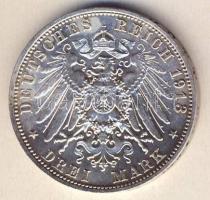 Német Birodalom / Császárság / Szászország 1913. 3M Ag "Népek csatája" T:2/2+ apró ph