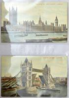 Kb. 150 db RÉGI és MODERN képeslap jobbakkal + 1 régi kemény hátú fotó albumban / Cca. 150 pre-1945 ...