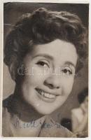 1955 Ruttkai Éva színésznő aláírt fiatalkori fotója. 6x9 cm.