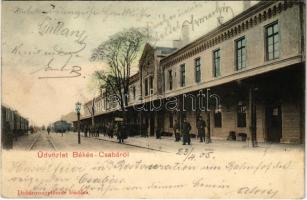 1905 Békéscsaba, vasútállomás. Dohánytőzsde kiadása