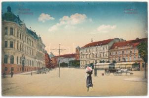 Pozsony, Pressburg, Bratislava; Postapalota, lovaskocsi / post palace, horse cart