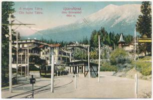 Újtátrafüred, Neu-Schmecks, Novy Smokovec (Magas-Tátra, Vysoké Tatry); villamos megálló / tramway station, stop (fl)