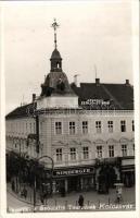 1943 Kolozsvár, Cluj; Központi szálloda és étterem, Nimberger Ernő üzlete / hotel, restaurant, shops. photo (fl)