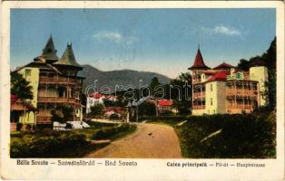 1932 Szováta, Sovata; Calea principala / Fő utca, nyaralók / Hauptstrasse / main street, villas, spa (EK)