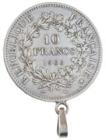 Franciaország 1966. 10Fr Ag "Herkules csoport" füllel T:XF France 1966. 10 Francs Ag "...