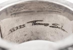 Ezüst (Ag) Thomas Sabo gyűrű, jelzett, méret 53, bruttó: 30 g