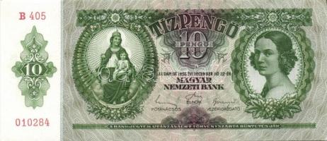 1936. 10P (3x) egymás utáni sorszámokkal T:I