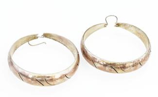 Ezüst (Ag) fülbevaló pár 17 g d: 5 cm