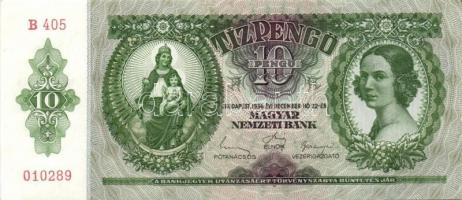 1936. 10P (4x) egymás utáni sorszámokkal T:I