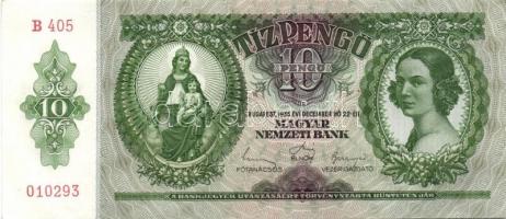 1936. 10P (3x) egymás utáni sorszámokkal T:I