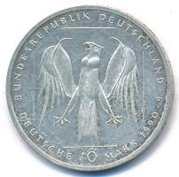 NSZK 1990J 10M Ag "800 éves a Német Lovagrend" T:AU FRG 1990J 10 Mark Ag "800th Anniv...