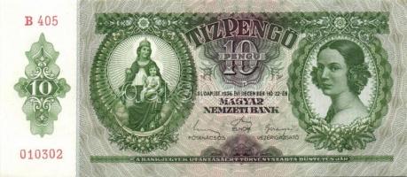 1936. 10P (5x) egymás utáni sorszámokkal T:I