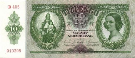 1936. 10P (5x) egymás utáni sorszámokkal T:I