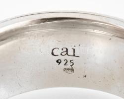 Ezüst (Ag) Cai gyűrű, jelzett, méret: 60, nettó: 14 g