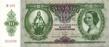 1936. 10P (3x) egymás utáni sorszámokkal T:I