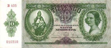 1936. 10P (6x) egymás utáni sorszámokkal T:I