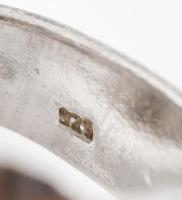 Ezüst (Ag) gyűrű, jelzett, méret: 53, bruttó: 7,6 g