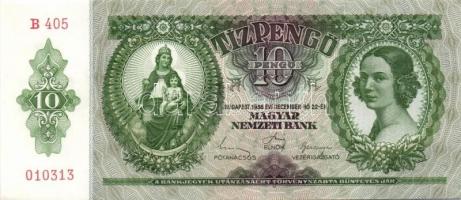 1936. 10P (6x) egymás utáni sorszámokkal T:I