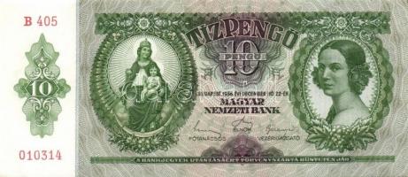 1936. 10P (6x) egymás utáni sorszámokkal T:I