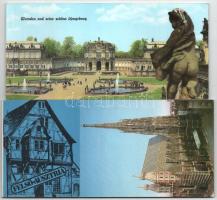 5 db MODERN Nyugat-Európai képeslap füzet / 5 modern Western European postcard booklet (Wien, Paris,...