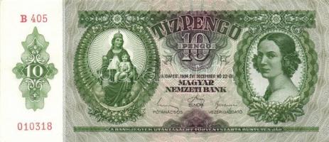 1936. 10P (5x) kis ugrású sorszámokkal T:I