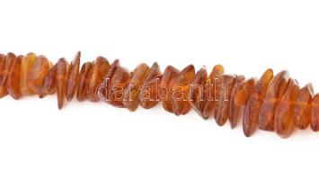 Borostyán nyaklánc, h: 90 cm