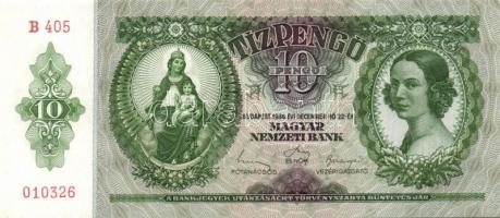 1936. 10P (5x) egymás utáni sorszámokkal T:I