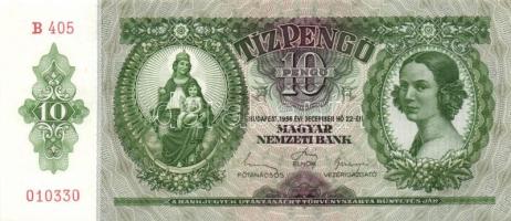 1936. 10P (4x) egymás utáni sorszámokkal T:I