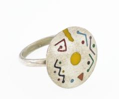 Ezüst (Ag) gyűrű, jelzett, méret: 55, bruttó: 5,2 g