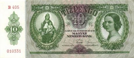 1936. 10P (4x) egymás utáni sorszámokkal T:I