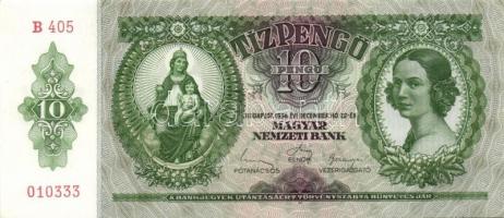 1936. 10P (4x) egymás utáni sorszámokkal T:I