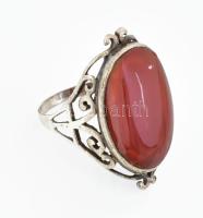 Ezüst (Ag) gyűrű, jelzett, méret: 62, bruttó: 6,4 g