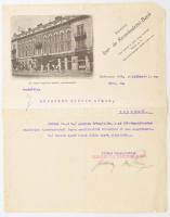 1910 Debrecen városképes fejléces levél a Debreczeni Ipar- és Kereskedelmi Bank által.