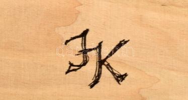 Kazányi Istenszülő ikon. Tojástempera, fa, jelzéssel, 40x30 cm