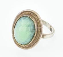 Ezüst (Ag) gyűrű, jelzett, méret: 55, bruttó: 4,9 g