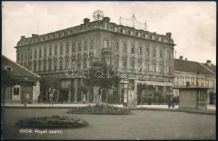 1941 Győr, Royal szálló, fotólap, jó állapotban, megírva és postázva, 13,5x9 cm