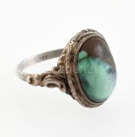 Ezüst (Ag) gyűrű, jelzett, méret: 56, bruttó: 4 g