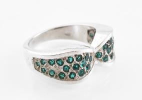 Ezüst (Ag) gyűrű, jelzett, méret: 52, bruttó: 5,9 g