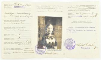 1916 Békéscsaba, Igazoló jegy, fényképes, 17x10 cm