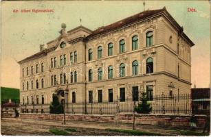 1908 Dés, Dej; M. kir. állami főgimnázium. Gálócsi Samu kiadása / grammar school (EB)