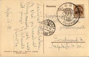 1940 Dés, Dej; Scoala comerciala inf. si internatul, Teatrul Judetean / Kereskedelmi iskola és inter...