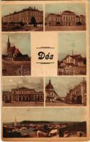 1917 Dés, Dej; mozaiklap vasútállomással. GOldstein J. kiadása / multi-view postcard with railway station (EK)