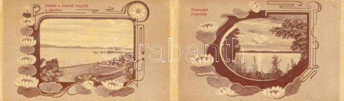 Fonyód, leporellólap 8 képpel. Szövetkezet utóda Tóth Józsefné kiadása Art Nouveau (b)