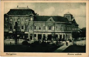 1924 Nyíregyháza, Korona szálloda, Hoffmann Adolf üzlete (EK)