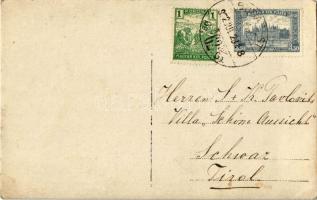 1922 Budapest, férfiak szoborral. photo (EK)