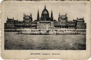 Budapest V. Országház, Parlament, "HATTYÚ" gőzhajó (kopott sarkak / worn corners)