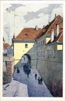 Budapest I. A budavári Fehérvári-kapu (lebont. 1887). Műemlékek Országos Bizottsága III. sorozat s: Dörre Tivadar