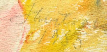 Olvashatatlan jelzéssel: Női portré. Akvarell, papír. Üvegezett fakeretben. 42x33 cm