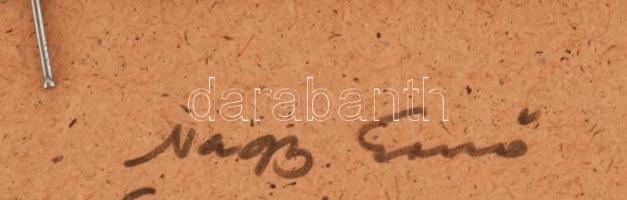 Nagy Ernő (1926-2017): Tél a Bükkben. Olaj, farost. Jelzett. Hátoldalán autográf felirattal. 36,5x54...